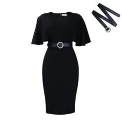 Elegant Flared Sleeve Round Neck Wrap Hip Pencil Dress Wholesale Dresses N5923080800079 -Amour Vert shop O1CN017YO3Ax26Ucgwhh4Dl 4225457665 0 cib