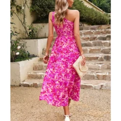 Elegant Sloping Shoulder Flower Print Long Dress Wholesale Dresses V5923041200029 -Amour Vert shop O1CN017beCFK1ND4mwF19GF 2425141535 0 cib