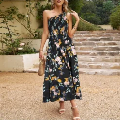 Elegant Sloping Shoulder Flower Print Long Dress Wholesale Dresses V5923041200029 -Amour Vert shop O1CN0180sR0I1ND4mv4DZ6P 2425141535 0 cib 4