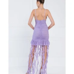 Ribbon Shirring Deep V Open Back Strap Solid Color Dress Wholesale Dresses N462023030600177 -Amour Vert shop O1CN01A8YEe41D3KBTwKXIR 2213837620160 0 cib