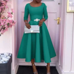 Fashion Solid Color Long Sleeve High Waist A-Line Dress Wholesale Dresses N5923080800075 -Amour Vert shop O1CN01CNeGUS26UcfSmP0o5 4225457665 0 cib 6