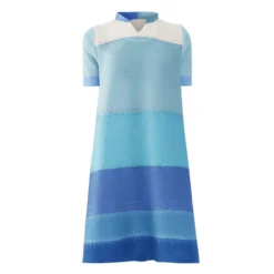 Elegant Short Sleeve V-Neck Colour-Blocked Striped A-Line Dress Wholesale Dresses N5923082300010 -Amour Vert shop O1CN01KzvMMN2AYWViM7bmj 2201313838215 0 cib 1