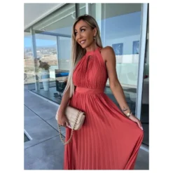 Elegant Solid Colour Sleeveless Hanging Neck Pleated Big Pendulum Dress Wholesale Dresses N5923090100072 -Amour Vert shop O1CN01YCiOCH1UK8CMrmXTA 2099122498 0 cib 5