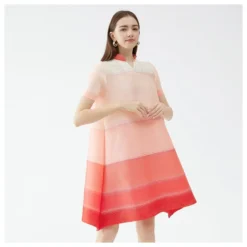 Elegant Short Sleeve V-Neck Colour-Blocked Striped A-Line Dress Wholesale Dresses N5923082300010 -Amour Vert shop O1CN01dC8rBK2AYWVoDf88N 2201313838215 0 cib