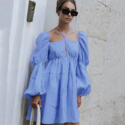 Puff Sleeve Commuter Niche Lace Hollow Loose Simple Dress Wholesale Dresses N462323021400186 -Amour Vert shop O1CN01fzTD2e2Gztp5o5T5s 2212501819087 0 cib 3