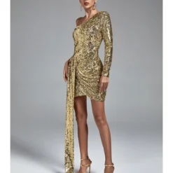 Sexy Slant One Shoulder Sequins Slim Splicing Dress Wholesale Dresses N5923081800035 -Amour Vert shop O1CN01lwiCKr1rRfvPva4qc 2200855815628 0 cib
