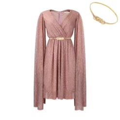 Elegant Solid Color V-Neck High Waist Cape Dress Wholesale Dresses N5923080800062 -Amour Vert shop O1CN01mNhUCe26Uci8UWHxV 4225457665 0 cib 6