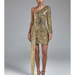 Sexy Slant One Shoulder Sequins Slim Splicing Dress Wholesale Dresses N5923081800035 -Amour Vert shop O1CN01omay6C1rRfvYIzbjw 2200855815628 0 cib