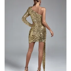 Sexy Slant One Shoulder Sequins Slim Splicing Dress Wholesale Dresses N5923081800035 -Amour Vert shop O1CN01p6Qq411rRfvTu1wjg 2200855815628 0 cib