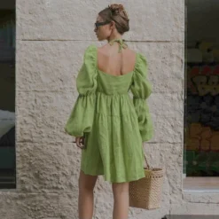 Puff Sleeve Commuter Niche Lace Hollow Loose Simple Dress Wholesale Dresses N462323021400186 -Amour Vert shop O1CN01ssY4N82Gztp6alEQ4 2212501819087 0 cib