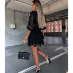 Hollow Half-Sleeved Irregular Lace V-Neck Layered Dress Wholesale Dresses N4601423032800161 -Amour Vert shop O1CN01vf3Fv12HGO5MVGJg2 2212450069123 0 cib