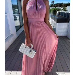 Elegant Solid Colour Sleeveless Hanging Neck Pleated Big Pendulum Dress Wholesale Dresses N5923090100072 -Amour Vert shop O1CN01vmNtiB1UK8C2RmEAP 2099122498 0 cib
