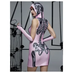 Dark Gothic Print Hooded Sleeveless Personality Dress Wholesale Dresses N4623071300010 -Amour Vert shop O1CN01y6Ipty1MhTSkCN6ny 3900101466 0 cib