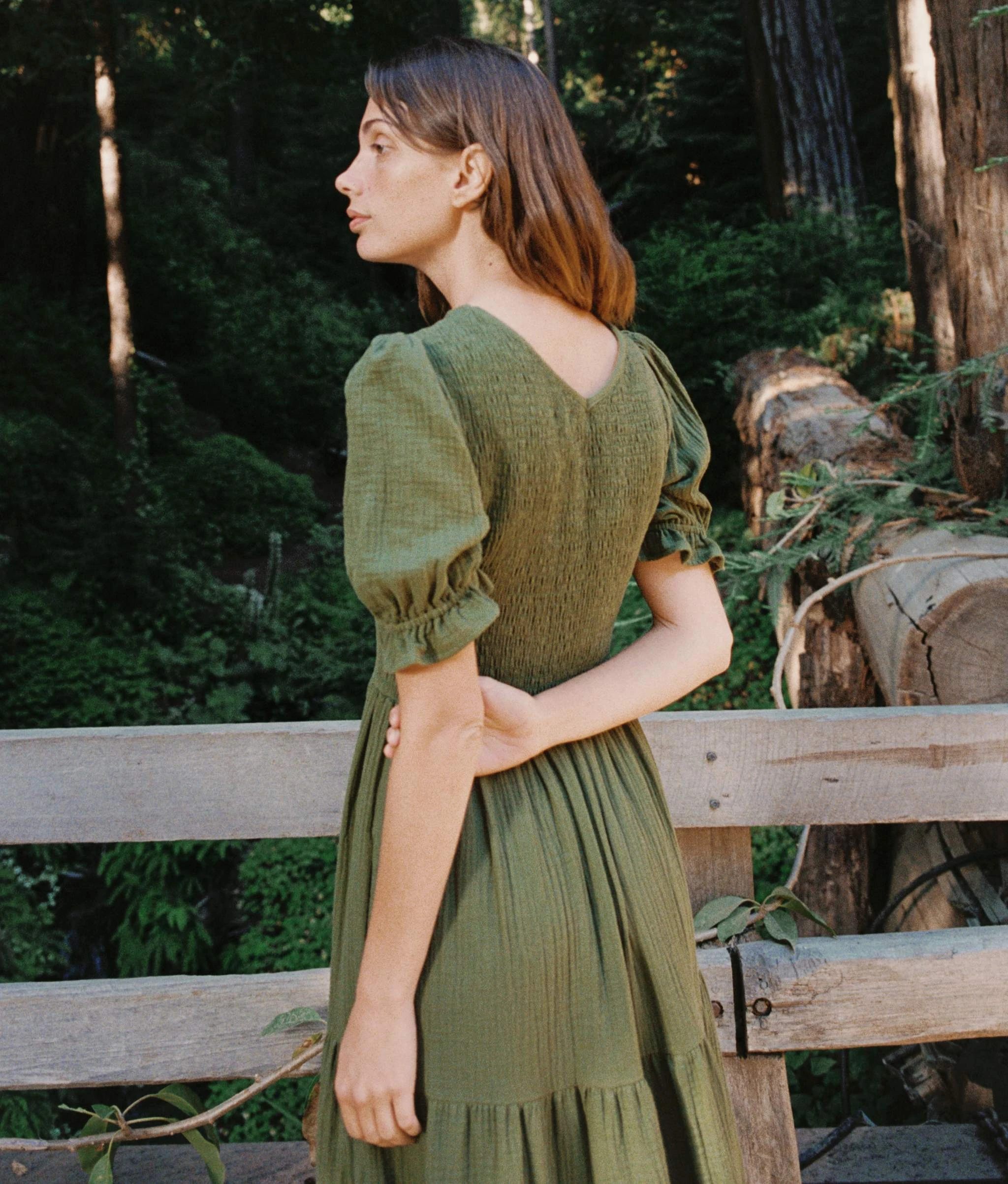 The Brooklyn Dress | Forest Gauze 5 The Brooklyn Dress | Forest Gauze - Image 3
