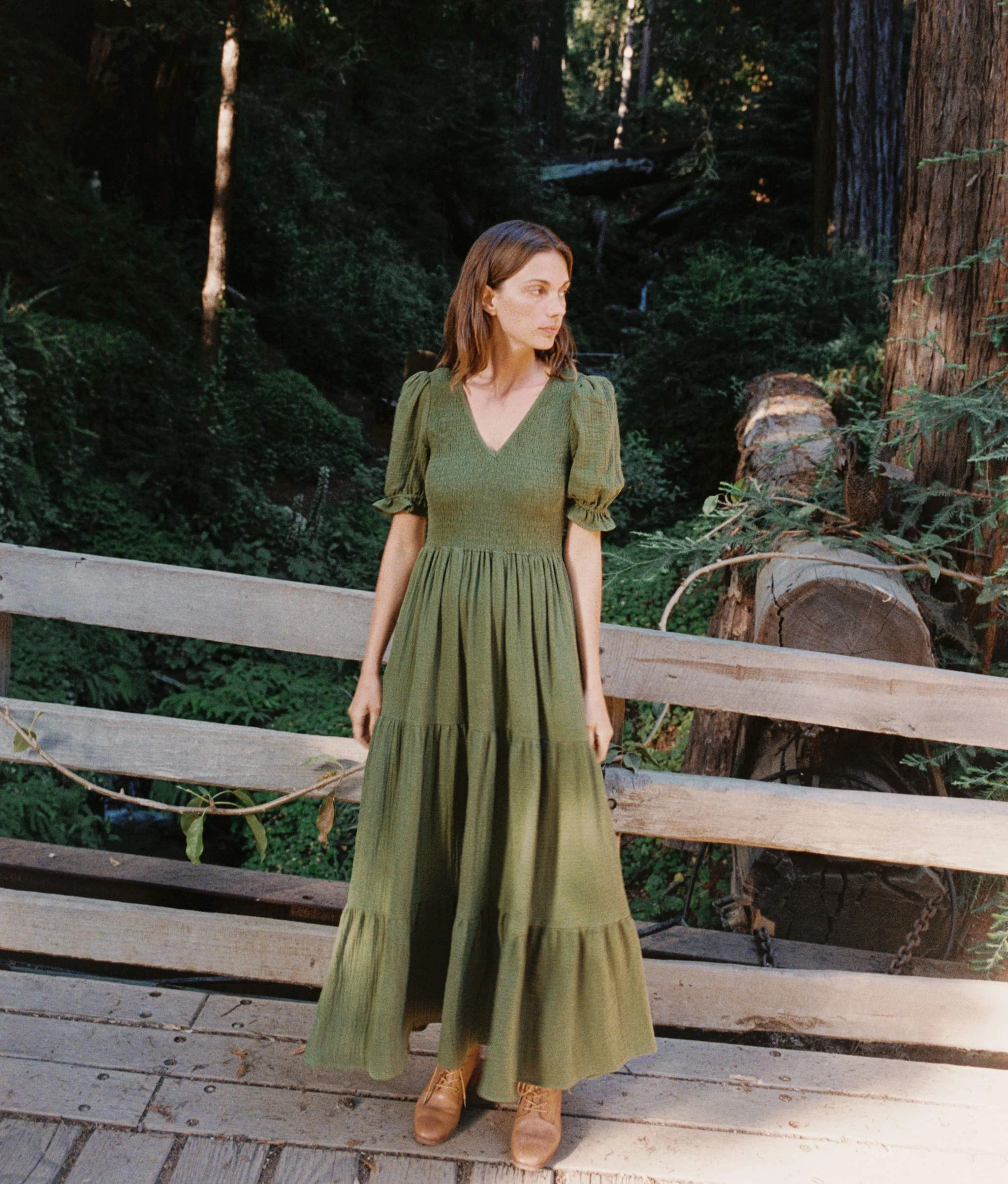 The Brooklyn Dress | Forest Gauze 6 The Brooklyn Dress | Forest Gauze - Image 4