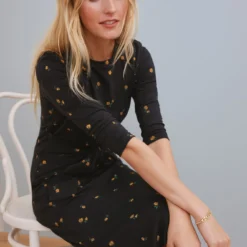 Colombe 3/4 Sleeve Reverie Knit Dress - Positano