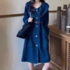 Wholesale Navy Collar Denim Dress With Belt SD181156 -Amour Vert shop a2f920b3 4bdb 4888 b955 a133167591bf F9B03DFCBF847505D0F3CE87DD75DE1B