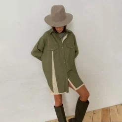 Retro Long-Sleeved Stitching Contrasting Color Niche Shirt Dress Wholesale Dresses SDV463855 -Amour Vert shop a33f7aba 3d6b 444a 987f fe6dd287ddc6 36b736c603982c2c34588b0c2b62b8a7