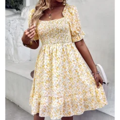 Fashion Chiffon Square Collar Floral Mini Swing Dress Loose High Waist Petal Sleeve Wholesale Dresses SDN560437 16 Fashion Chiffon Square Collar Floral Mini Swing Dress Loose High Waist Petal Sleeve Wholesale Dresses SDN560437 -Amour Vert shop a3c4c29d d231 4961 84c0 76252235b7fb 98396fb0c230aaed33f5db086599c01c