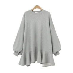 Round Neck Lantern Sleeve Sweatshirt Dress SD070138 -Amour Vert shop a70f7545 d127 4e1f a167 445206059d19 28052E849920A15B558990FD879BF7E1