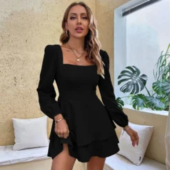 Sexy Backless Square Neck Long Sleeve Ruffle Mini Dress Wholesale Dresses SDN539566 -Amour Vert shop abfec8d3 a4e2 4ac9 b43d 92c5764ca903 89a65c021d02e21bb2af78e70818a585