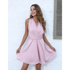 Sexy V-Neck Lace-Up Sleeveless Dress Loose Solid Color Backless Wholesale Dresses SDN560670 -Amour Vert shop ad2aafc8 343b 408c 8fa6 d27b95891904 b8a2ef19959bfdac242945d40b2832a0