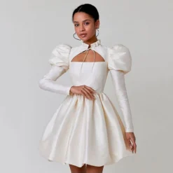 Bandage Puff Sleeve Solid Color Niche Bud Princess Dress Wholesale Dresses SDV463726 -Amour Vert shop b45613a1 d140 4df1 802c ac89d816bf4d 635ba94218020c02e6e3f8b03afa6807