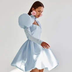 Bandage Puff Sleeve Solid Color Niche Bud Princess Dress Wholesale Dresses SDV463726 -Amour Vert shop b8529dee 86bb 4b2d 9e58 c71eb5a67dc4 b7b57d2d89070520438debeb0470210f