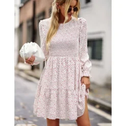 Casual Round Neck Print Long Sleeve A-Line Dress Wholesale Dresses SDN562592 -Amour Vert shop bc76e10c 4f21 47b9 b402 c506a5b14aa0 372591aa27806651bca9e1d644e58036