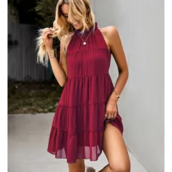 Sexy Lace-Up Tank Top Dress Sleeveless Crew Neck Solid Color Casual A-Line Tiered Wholesale Dresses SDN560684 25 Sexy Lace-Up Tank Top Dress Sleeveless Crew Neck Solid Color Casual A-Line Tiered Wholesale Dresses SDN560684 -Amour Vert shop bf28b086 34a4 476a 9f39 c3b4ef62e589 47d0bbc75d2273f8d680f2e0304c4709