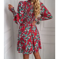 Casual Print Long Sleeve Mini Dress High Waist Wholesale Dresses SDN562369 -Amour Vert shop bf55c6ae 70ce 420f 8cb1 482eca6d8a56 08beb0adc5157e3e08b855178c625c7d