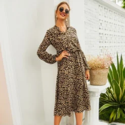 Fashion V Neck Leopard Print Midi Dress High Waist Long Sleeve Slim Wholesale Dresses SDN560438 -Amour Vert shop c4642e86 ebf3 449f a99f 4df9188a17c0 a8e2d2857ae04fac9f853d2539b5cbdf