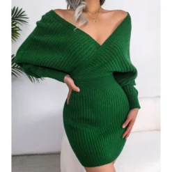 Sexy V-Neck Cross Bat Sleeve Mini Dress Long Sleeve Bodycon Wholesale Dresses SDN360688 11 Sexy V-Neck Cross Bat Sleeve Mini Dress Long Sleeve Bodycon Wholesale Dresses SDN360688 -Amour Vert shop c6063f3c 2f4d 4b1c bd3f 85291b9108e9 O1CN014ynGKD2MVZHOGhqhb 3421199833 0 cib