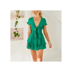 Solid Color Lace-Up V-Neck Layered Ruffled Dress Wholesale Dresses SDN535553 -Amour Vert shop c7916b55 67b6 4f4d 8d5e 033714346ba0 b6fdb3d9bca4532f9b4d9eb689dc8941