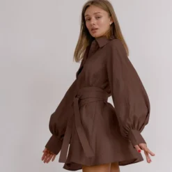 Fashion Loose Solid Color Long-Sleeved Niche Shirt Dress Wholesale Dresses SDV463826 -Amour Vert shop cb3cf16d 2bac 4b86 b3db 0f4c702ebf76 8d1efd299fcfc14b5086d6e73d40ec37