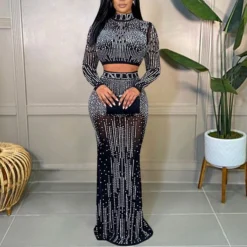 Maxi Dress 2 Piece Set Wholesale Bodycon Sexy Black Sequins SO200637 -Amour Vert shop cc15bf42 e37b 41be a6e2 84b79f2eaf5d B712EA8D0488AC90A7D33B2B4632CD15
