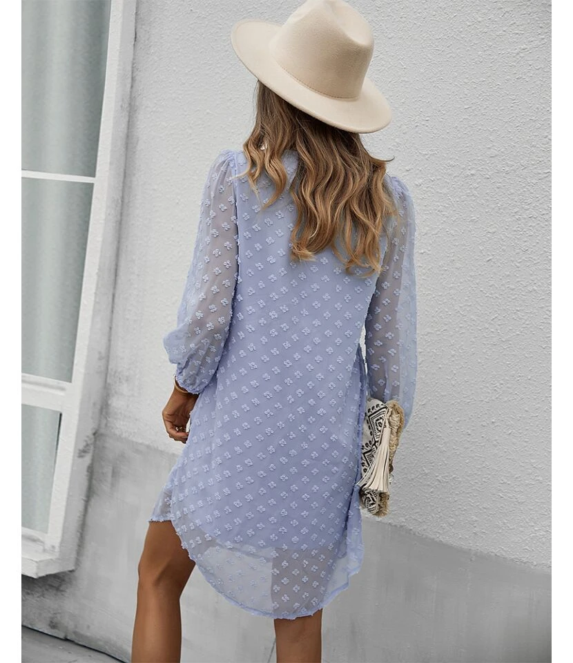 Sexy V Neck Flocking Mini Dress Solid Color Loose Long Sleeve Wholesale Dresses SDN560852 13 Sexy V Neck Flocking Mini Dress Solid Color Loose Long Sleeve Wholesale Dresses SDN560852 - Image 11