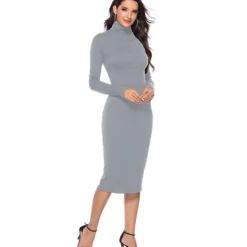 Solid Color Sweater Long Sleeve Stretch Slim Turtleneck Knit Dress Supplier SD182879 -Amour Vert shop d6567477 1433 4bd5 bf14 f8387e1b8c55 3F6312E73146D178B531592776670387