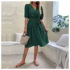 Tie-Up V Neck Green Pleated Dress Wholesale Dresse SDN538885 -Amour Vert shop d8d23576 ac9a 4594 9eed a6a866f6be46 0121386a1a2db3d880490a75afb0288d
