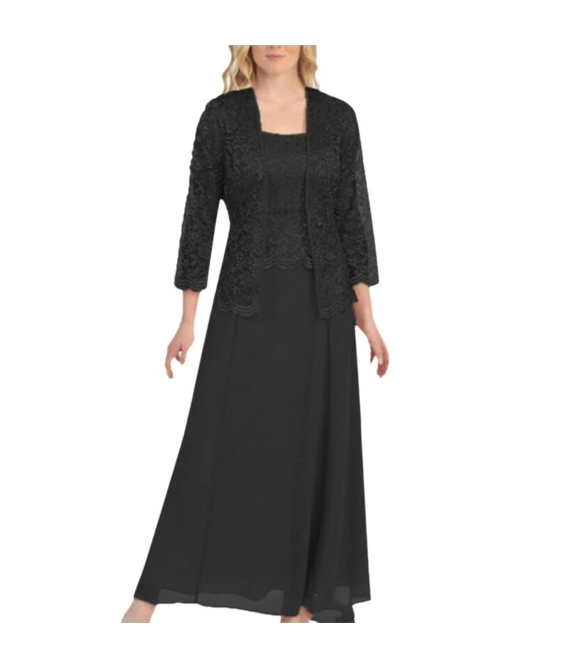 Chiffon Lace Cardigan & Sling Midi Dress Wholesale Womens 2 Piece Sets SDN360664 3 Chiffon Lace Cardigan & Sling Midi Dress Wholesale Womens 2 Piece Sets SDN360664