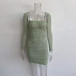 Solid Low Cut Pleated Mini Dress SD080270 -Amour Vert shop e3f6d5ab e656 4656 a25b 6b4c858de01c 69A6539310E45EA94689B4D1803EB4D8