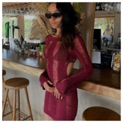 Long Sleeve Open Back Cut-Out Knit Dress Wholesale Boydcon Dresses SDN535511 -Amour Vert shop e7075e23 673c 43ed b552 85a02d079bbf e326b00d6143d2d54a694515b4deb411