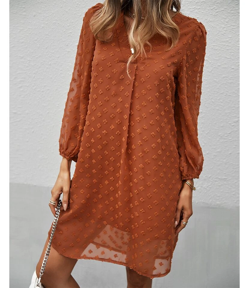 Sexy V Neck Flocking Mini Dress Solid Color Loose Long Sleeve Wholesale Dresses SDN560852 17 Sexy V Neck Flocking Mini Dress Solid Color Loose Long Sleeve Wholesale Dresses SDN560852 - Image 15