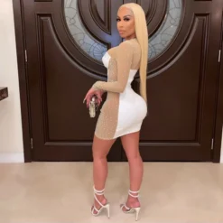 Women Wholesale Color Blocking Hot Drilling Dress SD110176 -Amour Vert shop edfd2fd7 59f0 47d4 8fd4 65ee71ef3683 7B5479E927298626D979F1FCA9E4CE2A