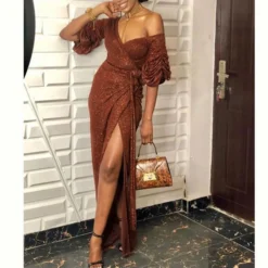 Evening Dresses Formal Dress V-Neck Bodycon Off Shoulder Xmas Dress SD200681