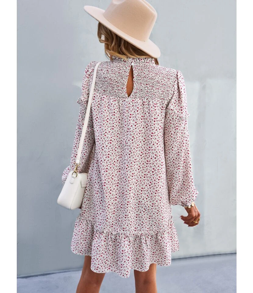 Casual Floral Mini Dress Crew Neck Long Sleeve Vacation Wholesale Dresses SDN561073 10 Casual Floral Mini Dress Crew Neck Long Sleeve Vacation Wholesale Dresses SDN561073 - Image 8