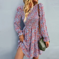 Casual Round Neck Print Long Sleeve A-Line Dress Wholesale Dresses SDN562592 -Amour Vert shop f86a9611 1933 4be0 92e2 b4e5abc42719 0cd7f053a945c280c94b6575c8692e3f