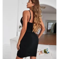 Sexy Suspenders Mini Dress Solid Color Lace-Up Irregular Body-Con Wholesale Dresses SDN560666 -Amour Vert shop ffc57c9c 0af8 4414 8a33 eb47431861ba c9a60ef53a348e7f0ddf799c1470e848