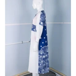 Stitching Print With Floral Shirt Cardigan Sunscreen Long Short-Sleeved Dress In 2 Way SD150031 -Amour Vert shop sd150031 2