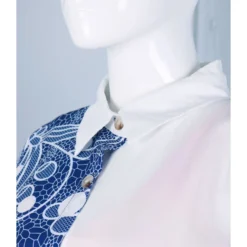 Stitching Print With Floral Shirt Cardigan Sunscreen Long Short-Sleeved Dress In 2 Way SD150031 -Amour Vert shop sd150031 4